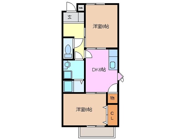 富田駅 徒歩19分 2階の物件間取画像